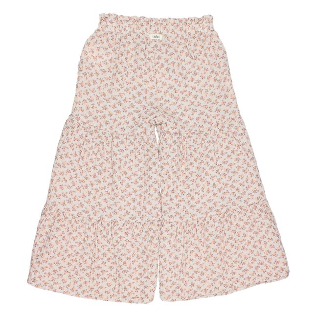 Falda pantalón de gasa de algodón orgánico Provence | Rosa