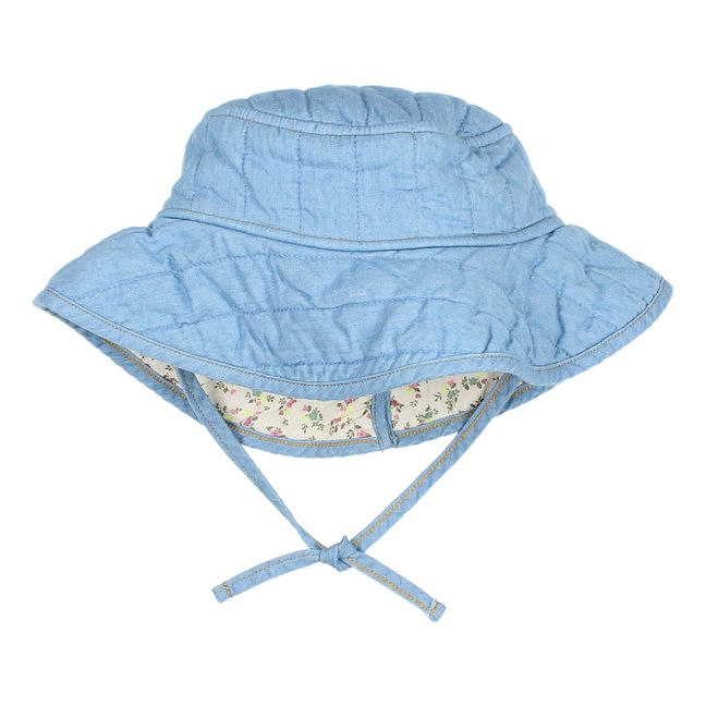Organic Cotton Quilted Denim Hat | Denim blue