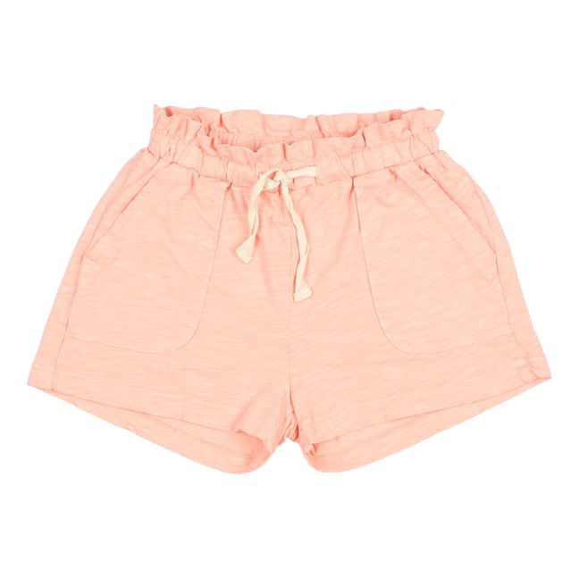 Elasticated Organic Slub Cotton Shorts | Rosa