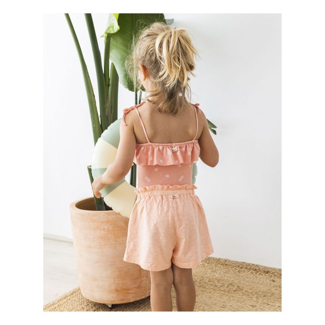 Short Coton Bio Flamé Elastiqué | Rose