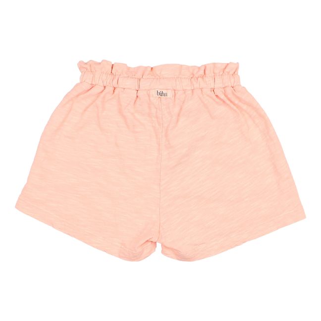 Elasticated Organic Slub Cotton Shorts | Rosa
