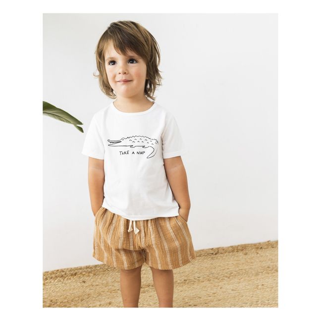 Organic Cotton Crocodile T-Shirt | White