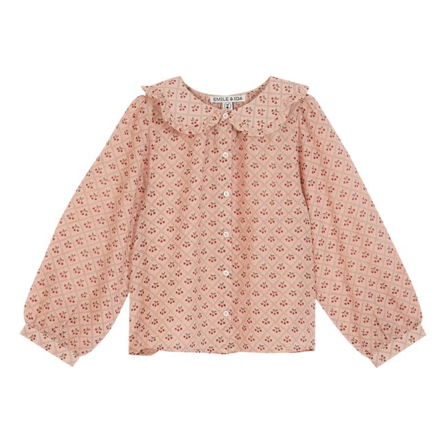 Floral Collar Blouse | Pale pink