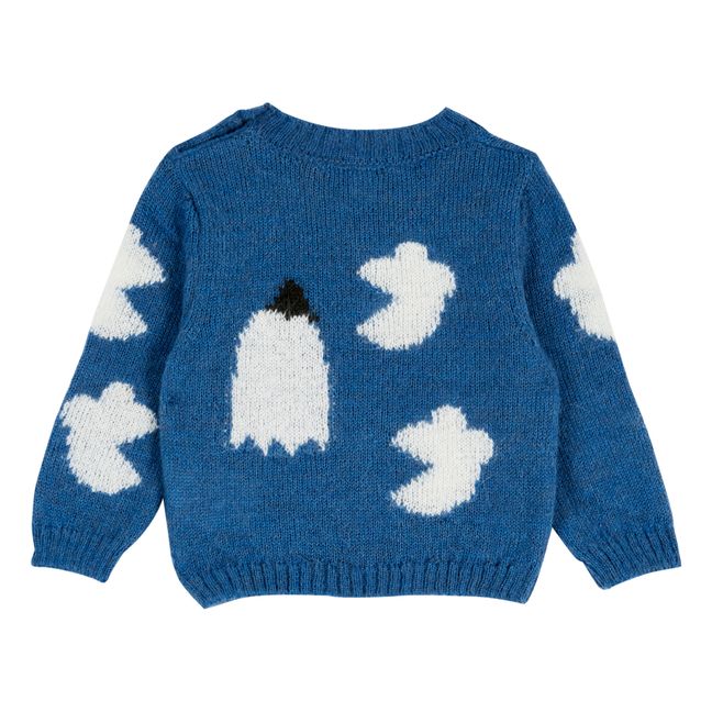 Mouse-Print Pullover | Blue