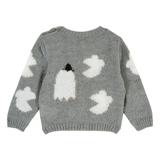 Mouse-Print Pullover | Heather grey