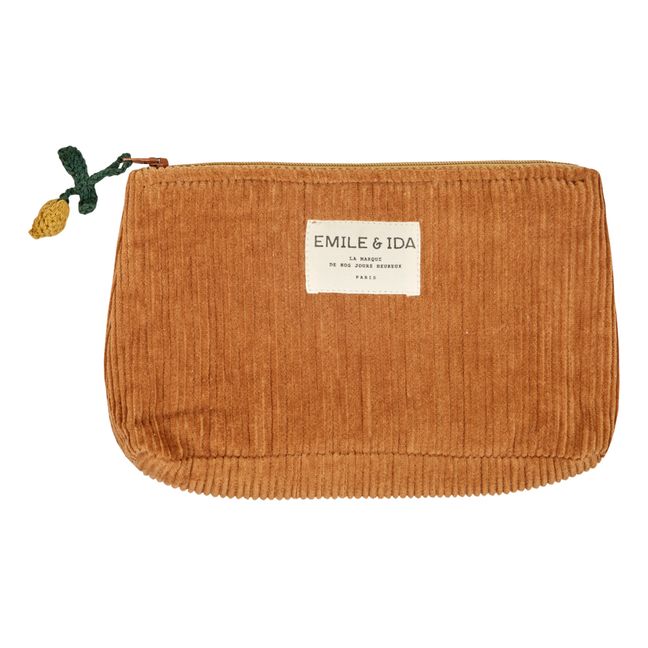 Trousse Velours Côtelé | Caramel