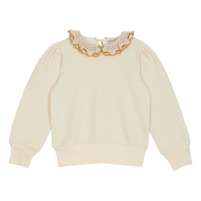 Sweat Col Crochet | Ecru