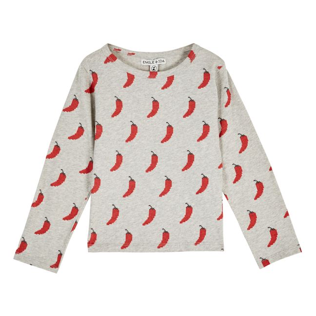 Organic Cotton Chilli T-shirt | Grigio chiné