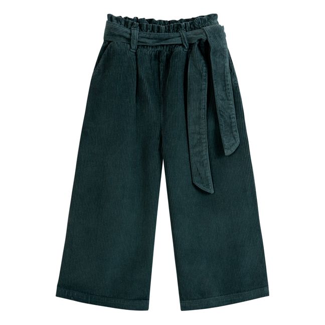 Pantalon Velours Côtelé | Vert foncé