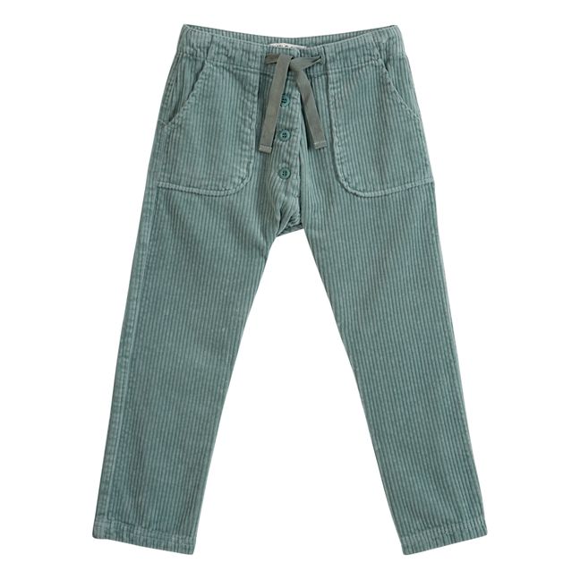Kordhose mit Knöpfen | Salbei