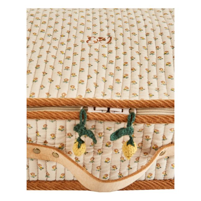 Valise Fleurie | Beige