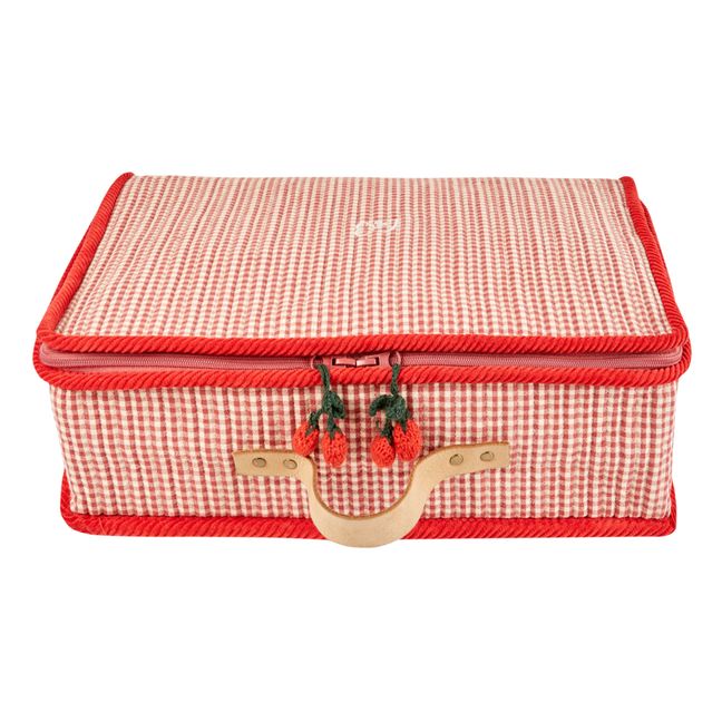 Valise Vichy | Raspberry red