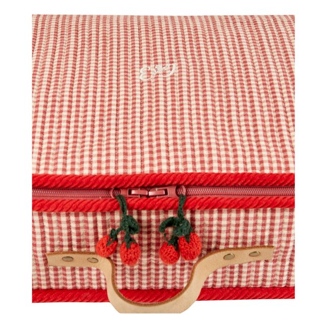Valise Vichy | Rouge framboise
