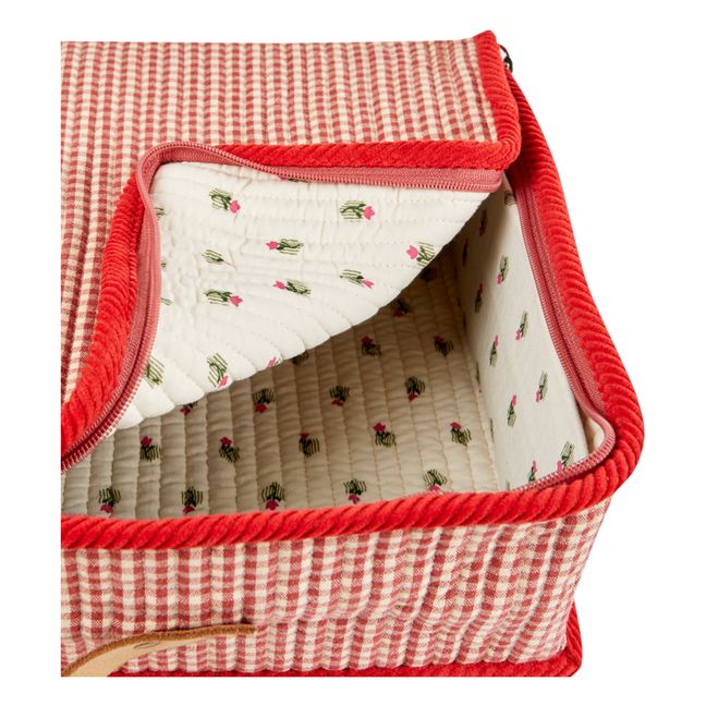 Valise Vichy | Raspberry red