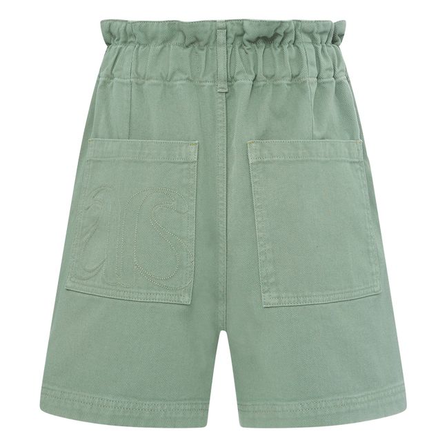 Short Denim Paper Bag Coton Bio | Aqua