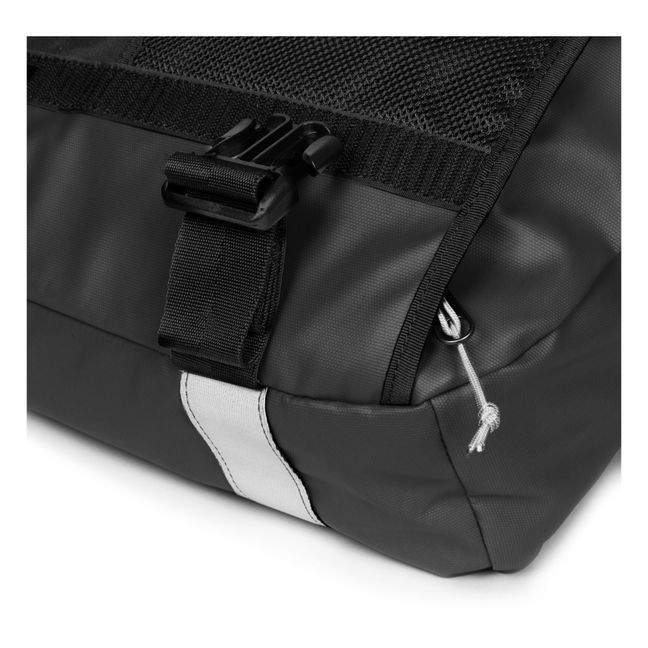 Sac Messenger Toile Enduite | Noir