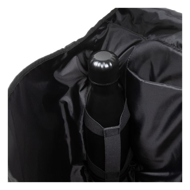 Sac Messenger Toile Enduite | Noir