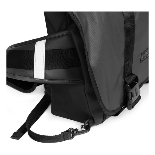 Sac Messenger Toile Enduite | Noir
