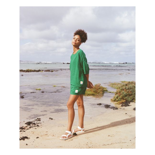 Top de lino Basic | Verde