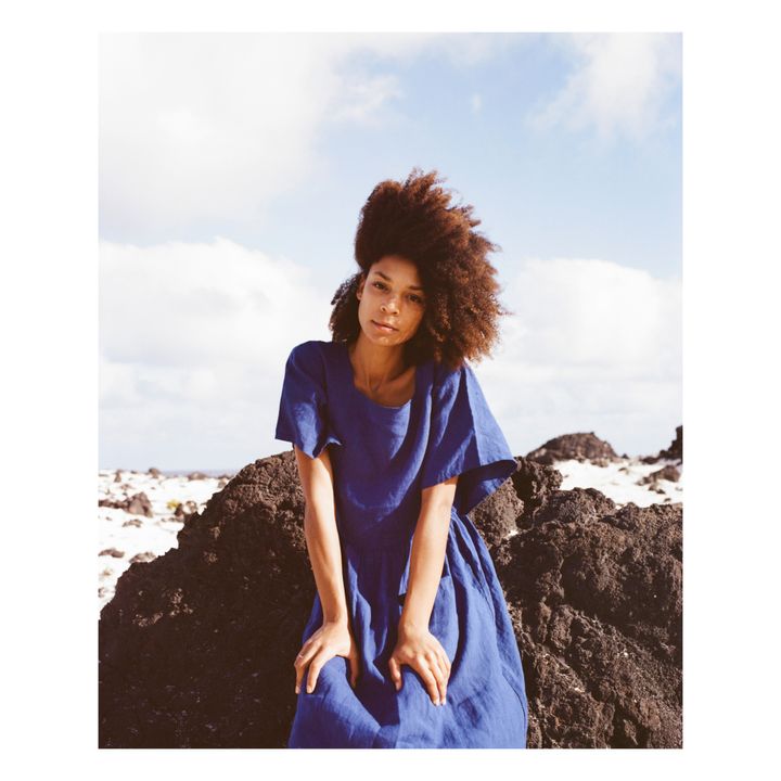 Kleid Mitch Leinen | Navy- Produktbild Nr. 3