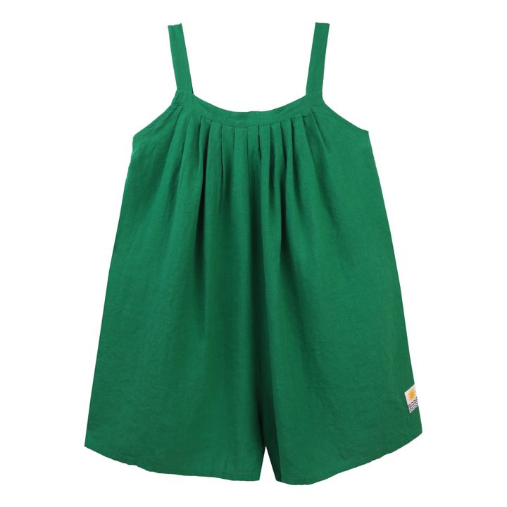 Jumpsuit Basic Leinen | Grün- Produktbild Nr. 0