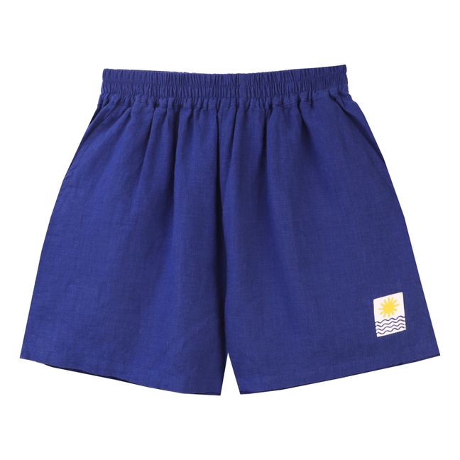 Basic-Shorts Leinen | Navy
