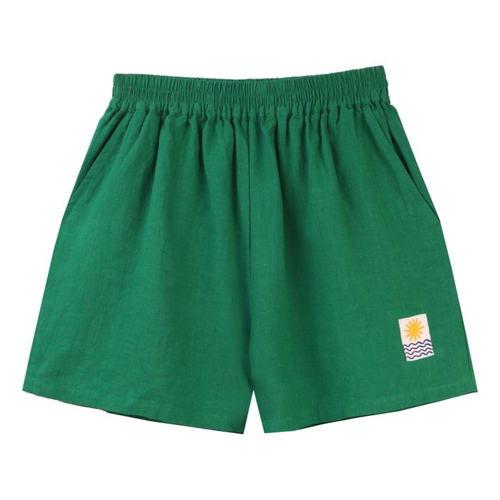 Basic-Shorts Leinen | Grün- Produktbild Nr. 0