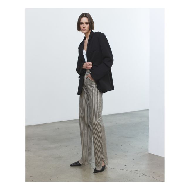 Jean Roy Rayures Coton Bio | Negro