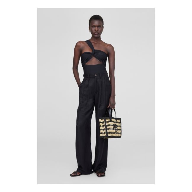 Cabas Small Rio Rayures | Noir
