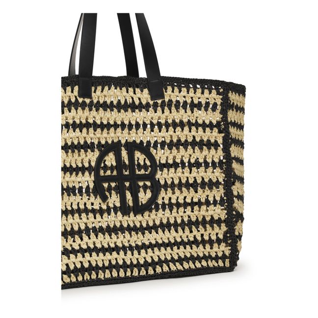 Cabas Large Rio Rayures | Noir