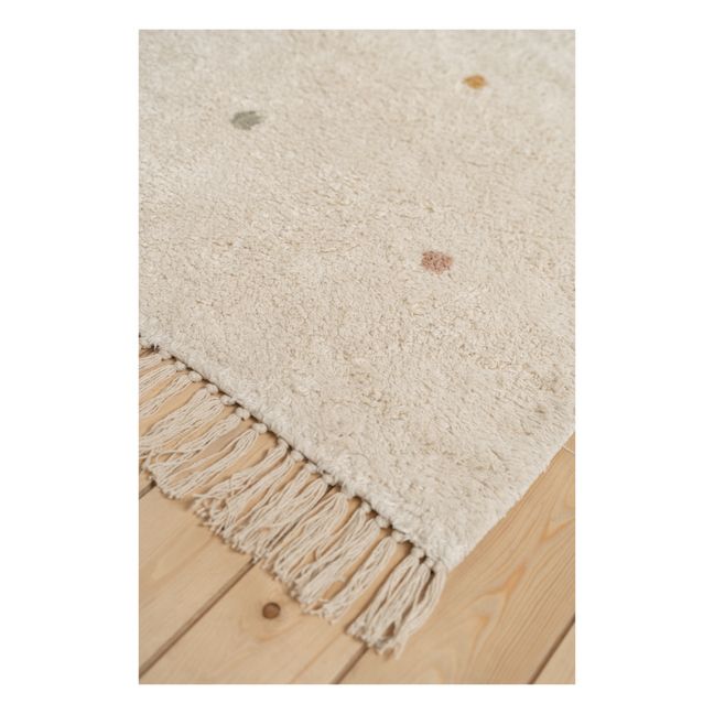 Dot rug in organic cotton | Pink