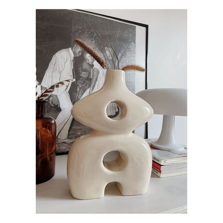 Vaso in ceramica Uranie | Bianco- Immagine del prodotto n°2