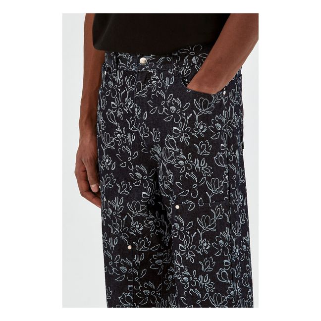 Jeans stampati a fiori | Demin