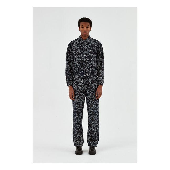Giacca di jeans stampata a fiori | Demin