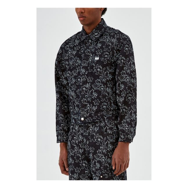 Giacca di jeans stampata a fiori | Demin