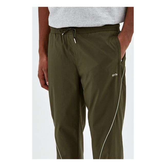 Piping Track trousers | Olive green