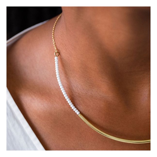 Shanga-Halskette | Weiß