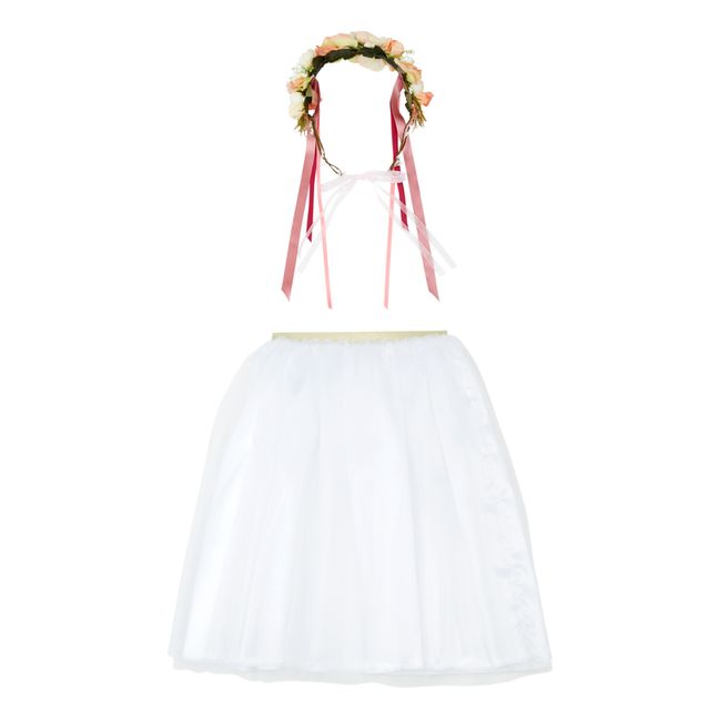 Coffret déguisement Exclu Obi Obi x Smallable tutu en tulle et couronne | Blanc