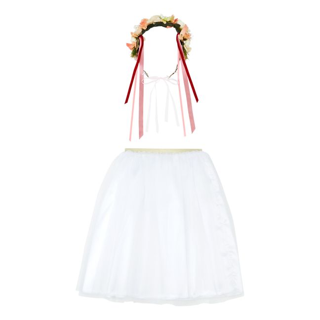 Tutu & Crown Costume Set - Obi Obi x Smallable Exclusive | White