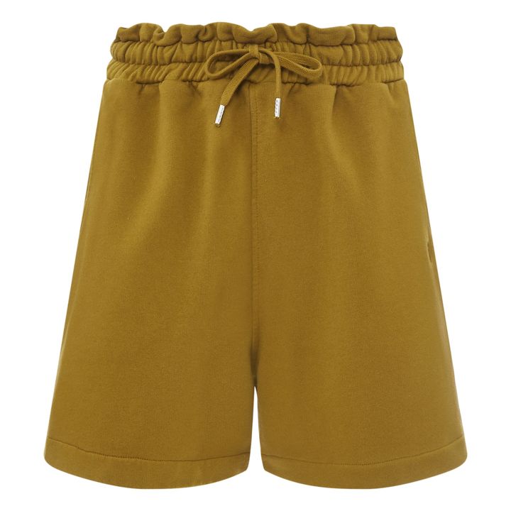 Pantalón corto de muletón orgánico | Marrón Dorado- Imagen del producto n°0