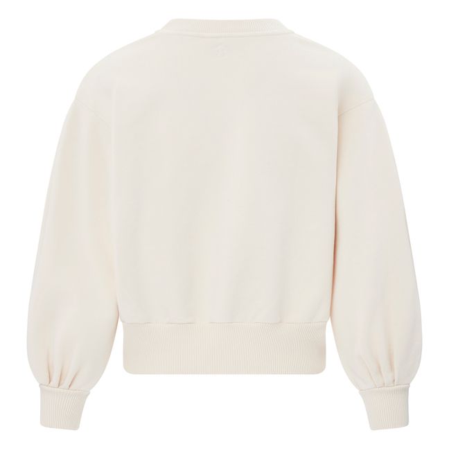 Boxy Organic Fleece Sweatshirt | Bianco