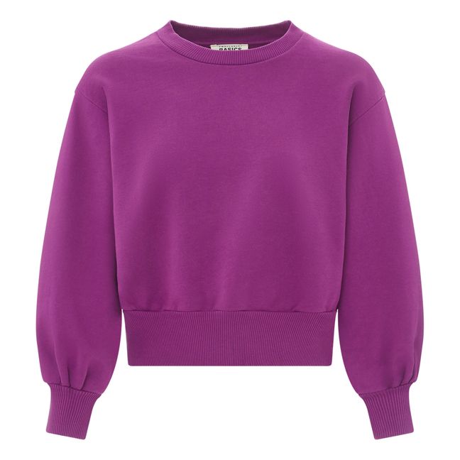 Sweat Boxy Molleton Bio | Purple