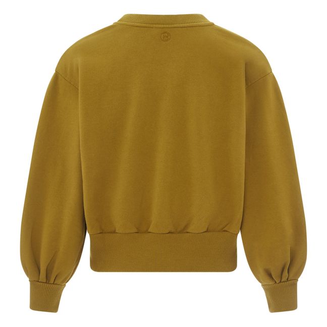 Sweat Boxy Molleton Bio | Golden brown