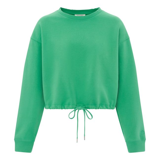 Sweatshirt zum Knüpfen aus Bio-Molton | Grün