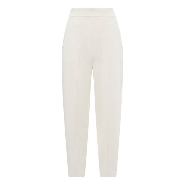 Jogger Droit Femme Molleton Bio | Blanc cassé