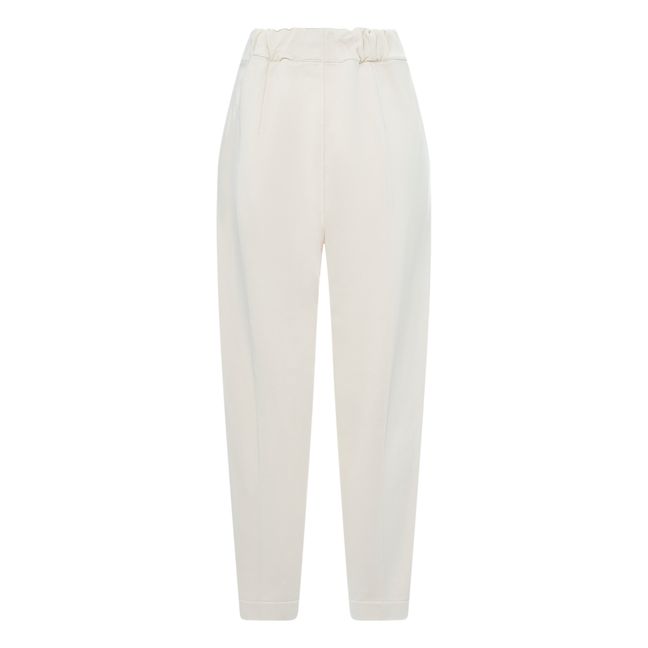 Jogger Droit Femme Molleton Bio | Blanc cassé