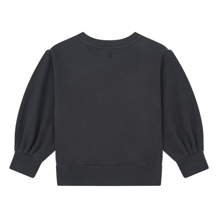 Sweatshirt Boxy Bio-Baumwolle | Schwarz- Produktbild Nr. 2