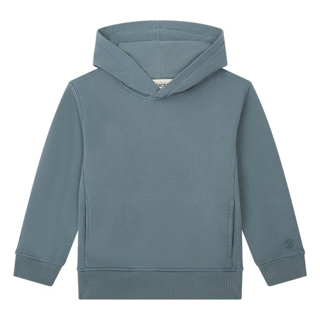 Hoodie Garçon Coton Bio | Bleu Vert