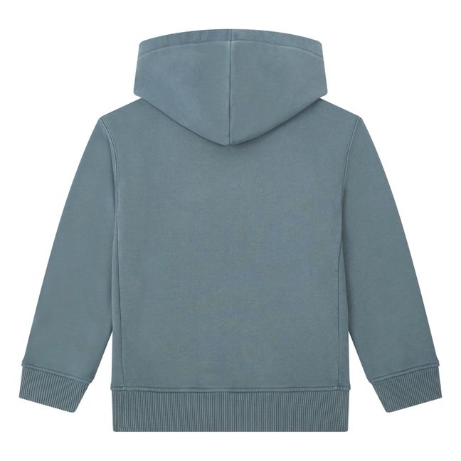 Hoodie Garçon Coton Bio | Bleu Vert