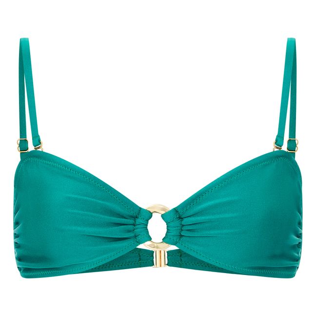 Bustier Swimsuit | Emerald green